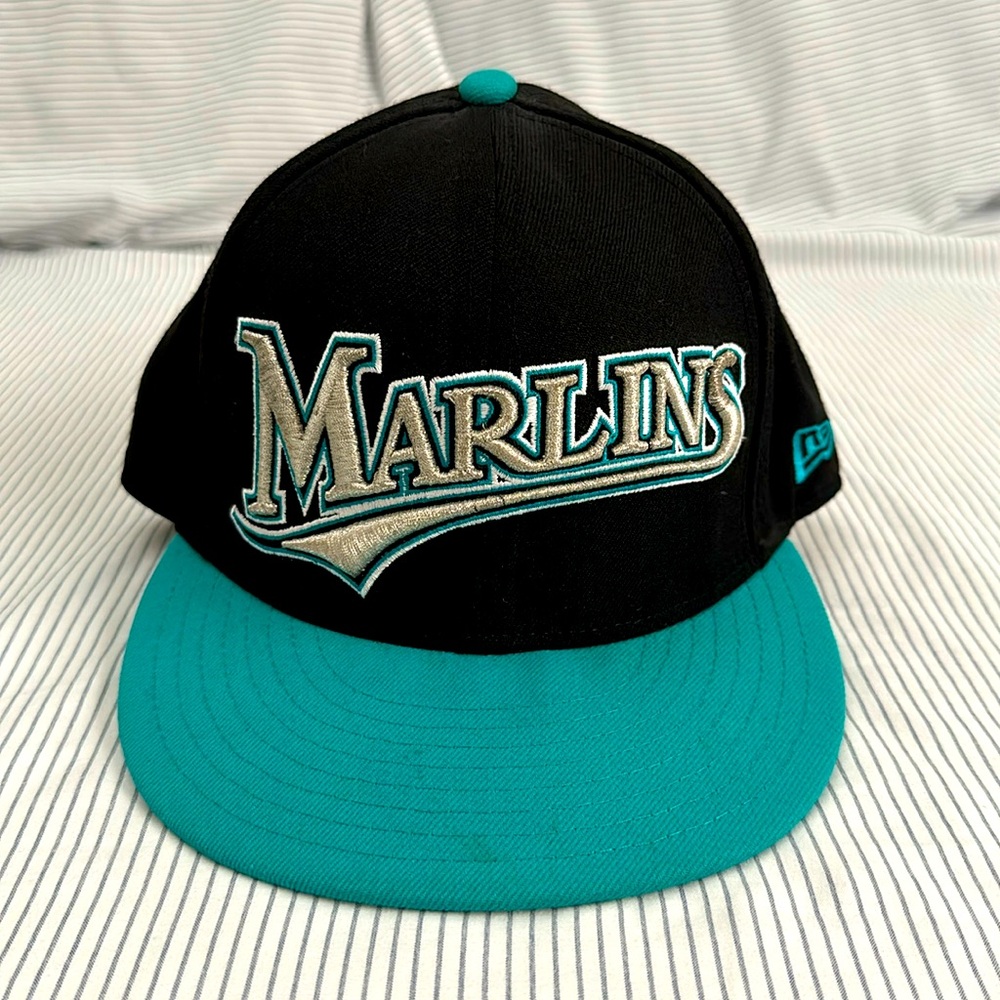 Florida Marlins new era Cooperstown collection fitted hat 7’3/8